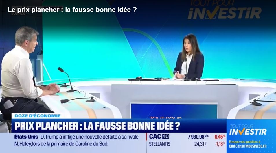 BFMTV – TOUT COMPRENDRE – Prix plancher sur les produits agricoles : pourquoi le dispositif pose question